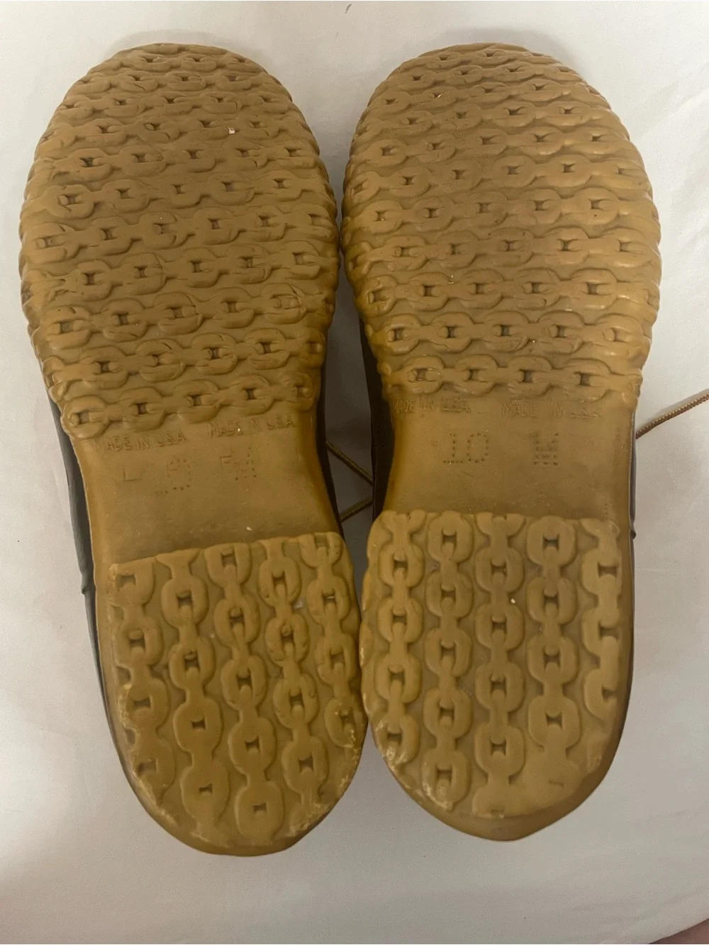 Vintage 1970s L.L. Bean Men’s Two-Tone Brown Waterproof Duck Boots